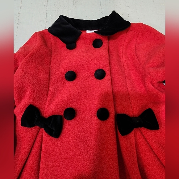 Bow Front Double Breasted Coat & Hat Set - Picture 4 of 11